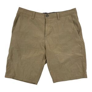 Volcom True To This Brown Chino Bermuda Shorts Performance Quick Dry Size 34